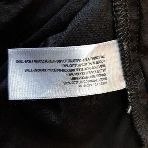 OLD NAVY 100% Cotton Medallion Eyelet Sleeveless Mini Summer Dress Black Sz XS - Picture 10 of 10